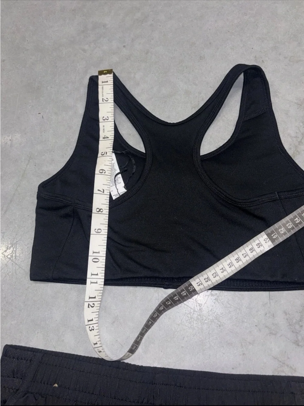 Nike Dri Fit 2Pc Set Center Swoosh Sports Bra Athletic Shorts Black Fits SZ.S - Picture 5 of 9